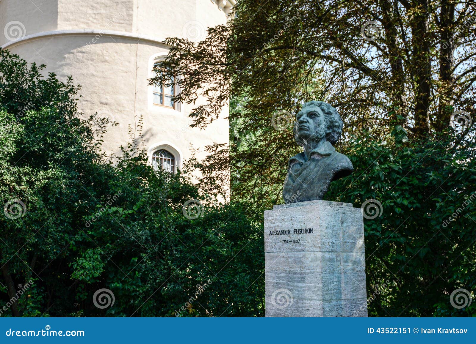 pushkin monument in weimar, germany